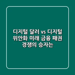 디지털 달러 vs 디지털 위안화: 미래 금융 패권 경쟁의 승자는?