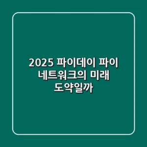 2025 파이데이: 파이 네트워크의 미래, 도약일까?