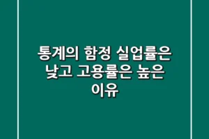 통계의 함정? 실업률은 낮고 고용률은 높은 이유
