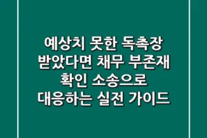 “예상치 못한 독촉장 받았다면?”, 채무 부존재 확인 소송으로 대응하는 실전 가이드