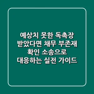 "예상치 못한 독촉장 받았다면?", 채무 부존재 확인 소송으로 대응하는 실전 가이드