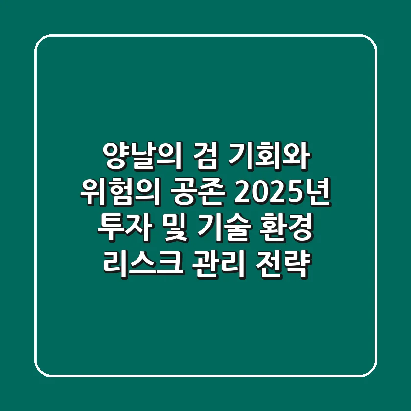 “양날의 검”, 기회와 위험의 공존: 2025년 투자 및 기술 환경 리스크 관리 전략