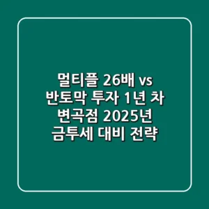 "멀티플 2.6배 vs 반토막", 투자 1년 차 변곡점, 2025년 금투세 대비 전략